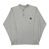 Carhartt Long Sleeve T-Shirt - Small Grey Cotton