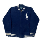 Age 6-7 Polo By Ralph Lauren Graphic Zip Up - Small Blue Cotton