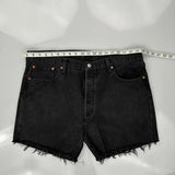 Levis Denim Shorts - 38W 8L Black Cotton