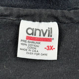 Anvil Single Stitch T-Shirt - 3XL Black Cotton