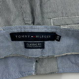 Tommy Hilfiger Pinstripe Chino Shorts - 38W 10L Gray Cotton