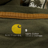 Age 5 Carhartt Graphic Long Sleeve T-Shirt - XS Green Cotton
