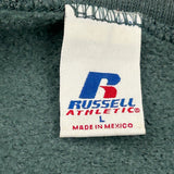 90s Blank Russell Athletic Sweatshirt - Large Green Cotton