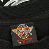 Rock Eagle Single Stitch T-Shirt - Medium Black Cotton