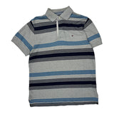 Classic Fit Tommy Hilfiger Striped Polo Shirt - XS Blue Cotton