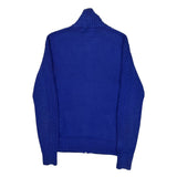 Ralph Lauren Sport Full Zip Sweater - Small Blue Cotton