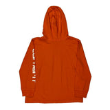 Age 8-10 Carhartt Spellout Hoodie - Small Orange Cotton