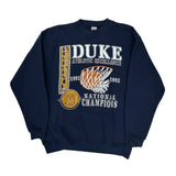 Duke Blue Devils Soffe College Sweatshirt - Large Navy Cotton