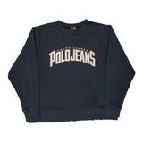 Ralph Lauren Spellout Sweatshirt - XL Navy Cotton Blend