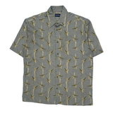 Puritan Floral Hawaiian Shirt - Medium Gray Viscose