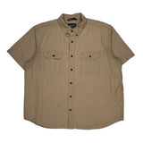 Carhartt Short Sleeve Shirt - 2XL Beige Cotton