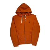 Polo By Ralph Lauren Hoodie - Large Orange Cotton