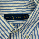 Ralph Lauren Striped Shirt - XL Blue Cotton