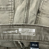 Carhartt Double Knee Carpenter Pants - 32W 30L Gray Cotton