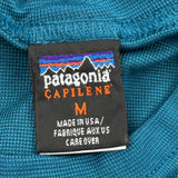 Capilene Patagonia Long Sleeve T-Shirt - Medium Blue Polyester