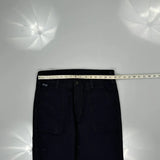 Renegade Cargo Trousers - 34W 34L Black Cotton