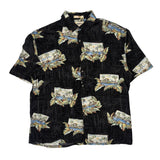 Campia Moda Floral Hawaiian Shirt - XL Black Viscose