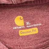 Carhartt Hoodie - XL Burgundy Cotton Blend