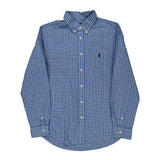 Age 10-12 Ralph Lauren Checked Shirt - Large Blue Cotton