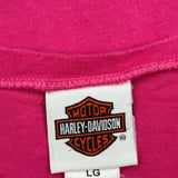Harley Davidson T-Shirt - Large Pink Cotton