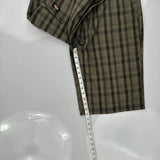 Dickies Checked Chino Shorts - 36W 11L Black Cotton Blend