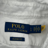 Polo By Ralph Lauren Short Sleeve Shirt - Large White Cotton