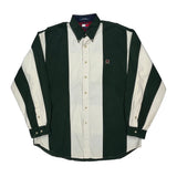 Tommy Hilfiger Striped Shirt - Large Cream Cotton