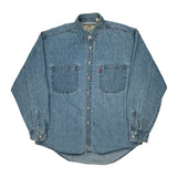 Vintage Levis Denim Shirt - Large Blue Cotton