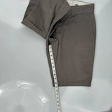 Dickies Slim Fit Chino Shorts - 32W 9L Grey Polyester Blend