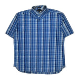 Tommy Hilfiger Checked Short Sleeve Shirt - XL Blue Cotton