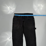 Dickies Carpenter Trousers - 30W 32L Black Cotton