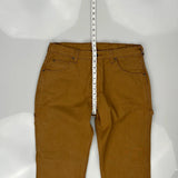 Dickies Carpenter Trousers - 34W 30L Brown Cotton