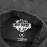 Age 3 Harley Davidson Graphic Short Sleeve Shirt - 3XS Black Cotton