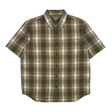 Carhartt Checked Short Sleeve Shirt - XL Brown Cotton