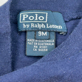 Age 9 Months Polo By Ralph Lauren College T-Shirt - 3XS Navy Cotton