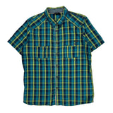 Oakley Checked Short Sleeve Shirt - XL Green Cotton