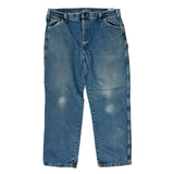 Dickies Double Knee Carpenter Jeans - 36W 30L Blue Cotton