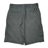 Dickies Cargo Shorts - 34W 10L Grey Cotton Blend