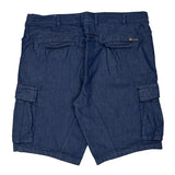Champion Slim Fit Cargo Shorts - 36W 10L Blue Cotton