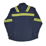 Quincy Carhartt Striped Shirt - 2XL Navy Cotton