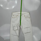 501 Levis Jeans - 30W 30L White Cotton