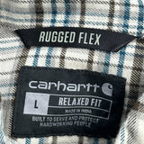Rugged Flex Carhartt Checked Flannel Shirt - Large Black Cotton