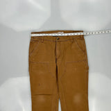 Carhartt Double Knee Carpenter Trousers - 34W 30L Brown Cotton