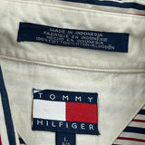 Tommy Hilfiger Striped Shirt - Large Multicoloured Cotton