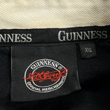 Guinness Striped Rugby Shirt - 2XL Black Cotton