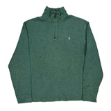 Polo By Ralph Lauren 1/4 Zip - Medium Green Cotton