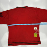 1983 Morecambe Unbranded College Sweater - Large Red Cotton