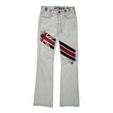 Union Jack Flag Design Pepe Jeans Graphic Jeans - 23W UK 4 Black Cotton