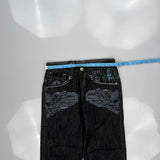 Delf Graphic Jeans - 30W 30L Black Cotton