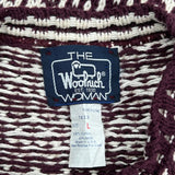 Woolrich Cardigan - Large Burgundy Cotton